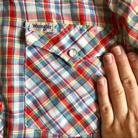 Vintage Wrangler soft short sleeve button up - Picture 3 of 4